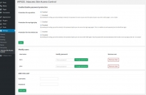 htaccess Site Access Control - WordPress Plugin Screenshot 1