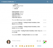 Telegram Notification For WooCommerce Screenshot 2