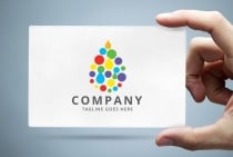 Rainbow Water Droplet Logo Template Screenshot 1