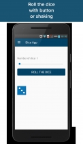 Dice Widget - Android App Source Code. Screenshot 1