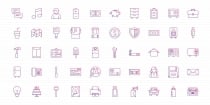 Purple Thin Lines - Vector Icon Pack Screenshot 1