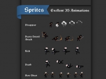 Dark Thief Game Character Sprites Screenshot 8