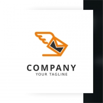 Flying Mail Logo Template Screenshot 2