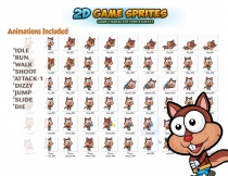 Squirrel 2D Game Character Sprites Screenshot 2