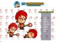 FireMage 2D Game Character Sprites Screenshot 1