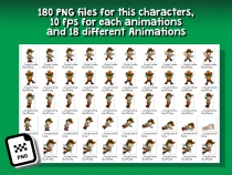 Cowgirl Cartoon 2D Game Character Sprite Screenshot 4