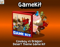 Cowboy vs Dragon Desert Theme Gamekit Screenshot 1