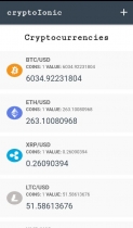 Ionic 4 Crypto Cryptocurrency App Screenshot 2