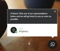 Brightery Web To WhatsApp Wordpress Plugin Screenshot 1