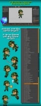 Green Soldier 2D Game Character Sprite Screenshot 4