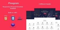 Pinegram - HTML Personal Portofolio Template Screenshot 1