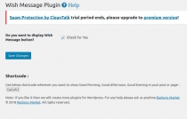 Wish Message Plugin For WordPress Screenshot 2