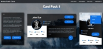 Modern Profile Cards HTML CSS Screenshot 1