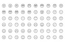 140 Emoticon or Emoji Line Icons Pack  Screenshot 2