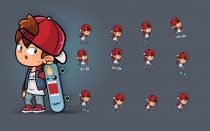 Skater Boy Character Sprites Screenshot 1