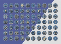 1890 3D Vintage Retro Web Communication Icons Pack Screenshot 3