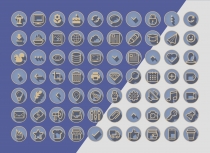 1890 3D Vintage Retro Web Communication Icons Pack Screenshot 4