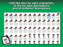 Bussiness Man Cartoon 2D Game Character Sprite Screenshot 4