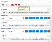 pyAlarm Screenshot 2