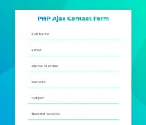 PHP7 HTML5 Ajax Contact Form  Screenshot 1