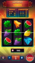 Slot Machine Deluxe with AdMob - Android Studio Screenshot 2