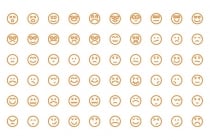 140 Emoticon or Emoji Vector Icons Screenshot 2