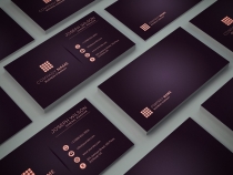 Purple Corporate Business Card Screenshot 2