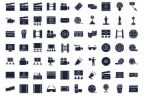 640 Cinema Isolated Vector Icons Pack Screenshot 8