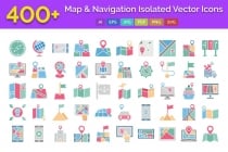 400 Map and Navigation Isolated Vector Icons Screenshot 1