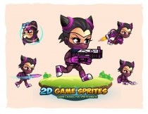 SuperCat Girl 2D Game Sprites Screenshot 1