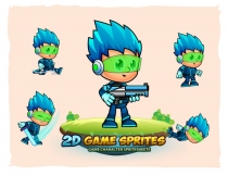 SpaceBoy 1000 2D Game Character Sprites Screenshot 1