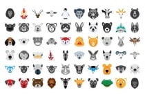 195 Animal Faces Vector Illustration Icons Pack Screenshot 2