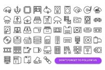 500 Data Storage & Server Vector Icons Pack Screenshot 2