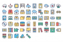 500 Data Storage & Server Vector Icons Pack Screenshot 3