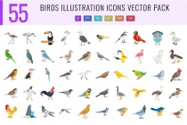 55 Birds Illustration Color Icons Pack Screenshot 1