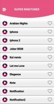 Super Ringtones - Android Source Code Screenshot 2