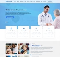 MaxMed Hospital Landing Page Template Screenshot 1