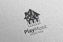 Music Logo with Note and House Concept  Screenshot 3