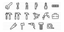 35 Hardware Tools Line Icons Set Screenshot 2