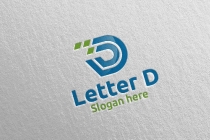 Letter D For Digital Marketing Financial Logo Screenshot 1