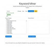 Keyword Miner Keywords Generator Script  Screenshot 1