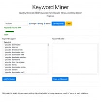 Keyword Miner Keywords Generator Script  Screenshot 2