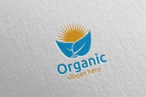 Natural And Organic Logo Design Template Screenshot 1