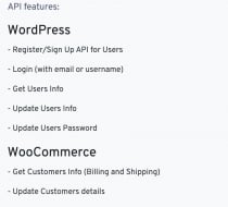 WP JSON API Plugin for WordPress REST API Screenshot 1