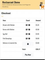 Restaurant Menu Cart Payment WordPress Screenshot 8