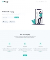 MyApp Landing Page Screenshot 2