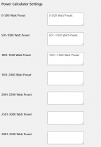 Power Calculator For Wordpress Screenshot 1