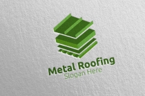 Real Estate Metal Roofing Logo Screenshot 4