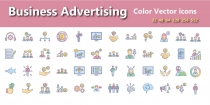 Business Advertising Vector Icons with Different s Screenshot 2