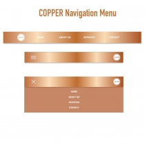 Responsive Metallic Navbar Menus CSS Screenshot 1